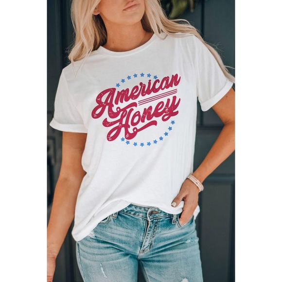 Azura Exchange  White American Honey Graphic Tee - Picture 7 of 8